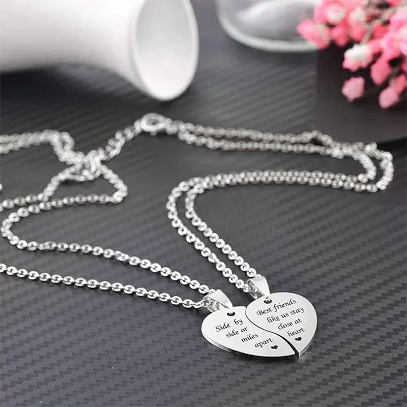 الصداقة الفولاذ المقاوم للصدأ قلادة فتاة في سن المراهقة