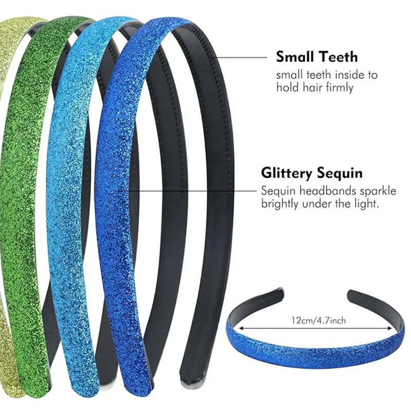 Glitter Festivities Dress Up Plastic Headbands