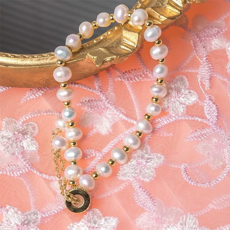 أساور نسائية من سبائك اللؤلؤ